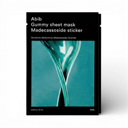 Abib Gummy sheet mask packaging with on a white background
